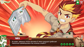 Preview 3 of Rousson Mfc - Game: Friends Camp,  episode 30 - Drawing lessons with Hunter  (Russian voice acting)