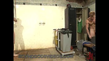 Preview 3 of Qualitycontrol Bondage - Janitor bounds and fucks guy in locker room