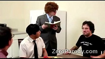 Preview 4 of Anal Porn Top Porn Stars - 2 horny college beauties take advantage of nerdy cock in parody