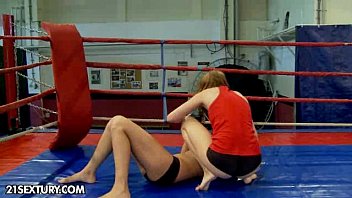 Preview 2 of Asian Tied Oral6 - NudeFightClub presents Sandra Seashell vs Leyla Peachbloom