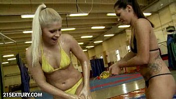 Preview 1 of Hot Teen Balaca - NudeFightClub presents Brandy Smile vs Cipriana