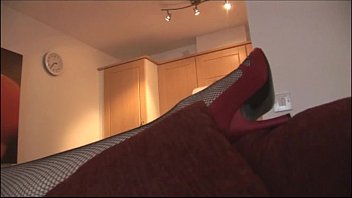 Preview 2 of Kateina Xx Bf - Busty mature brunette with hairy pussy strips and spreads