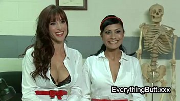 Preview 1 of Sunny Leone Fuking Wallpaper Hd - Three nurses anal fuck with strapon dildo