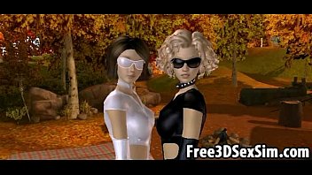 Preview 2 of Milf Piss Spy - Two 3D cartoon honeys getting fucked in the woods
