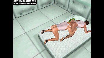 Preview 1 of Margot Threesome Onthe Grass - Hot 3D hunk getting fucked hard by a punk rocker