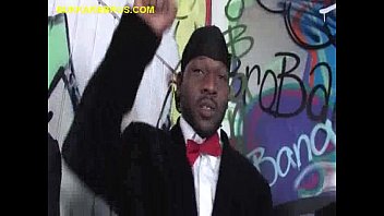 Preview 2 of Ugly Hentai - Blonde Sucks Group of Black Cocks