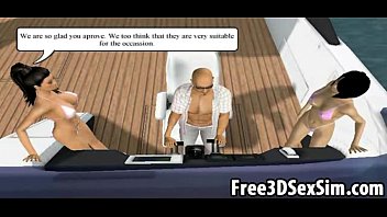 Preview 4 of Multi View Porn - Gorgeous 3D cartoon hotties going for a boat ride