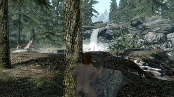 Preview 2 of Skinny Teen Rides Cock - Skyrim Porn Parody