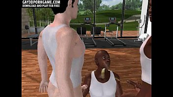 Preview 1 of 14years Girls Sex - Horny 3D cartoon ebony hunk sucking a pair of cocks