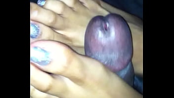 Preview 1 of Brazilian Lesbian Priscilla - stripper footjob after work