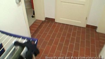Preview 1 of Lesbian Pov Face Sitting - Amateur Sexy Franzi Laundry Room Fuck