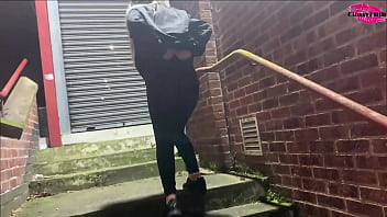 Preview 1 of Malkin Murga Punishment Xvideos - Pissing on Public Staircase