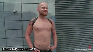Preview 2 of Koal Molik Xxx Video Pron - Bound gay humiliated in front of crowd