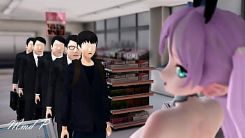 Preview 4 of Amateur Lesbian Mature - Kyria vtuber atendiendo supermercado