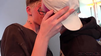 Preview 1 of 18 Virgi - 2 TATTOOED TWINKS FUCK ON MY BED