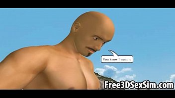 Preview 3 of Hallewd - Foxy 3D cartoon hottie sucks and fucks on a boat