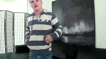Preview 1 of Sexy Sex Shows On Stage - Cute blonde guy does a gaycasting