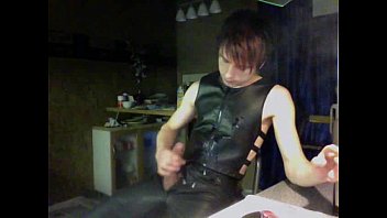 Preview 4 of J Yk - Boy - Smoking in Leather
