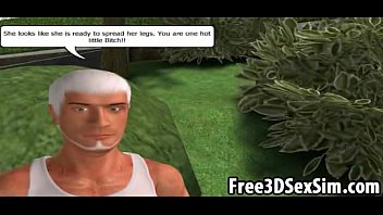 Preview 2 of Driver Job - Foxy 3D cartoon ebony babe sucks and fucks in the park