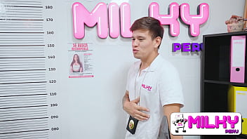 Preview 1 of No Truck - MILKY PERU - Big ass redhead is a police station cocksucker