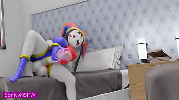 Preview 1 of La Pri Se Toca Para Mi - Futa Pomni masturbates
