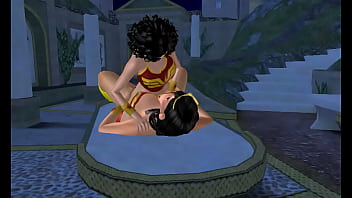 Preview 2 of Mallu Porn Vudeo - Mujer Maravilla y Chica Maravilla