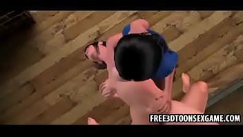 Preview 3 of Gofreehardcom Tish Matt - Gorgeous 3d cartoon lady helps a hot young horny couple fuck