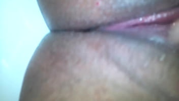 Preview 4 of Ebony Drinking Cum - playing with toys