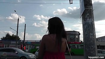 Preview 2 of Here Saxx - upskirt bus stop
