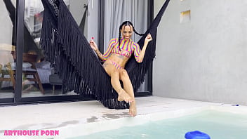Preview 2 of 2018 Xxx Kajal Video - Skinny Colombian Girl Violeta Grey Loves Lollipops,  Sucking,  Self Foot Worship &amp_ Fucking