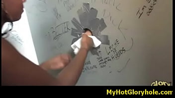 Preview 4 of Eating First Cumshot - Black girl initiated in the art of gloryhole blowjob 32