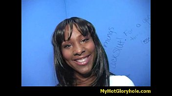 Preview 2 of Rain Sex Movie - Black girl initiated in the art of gloryhole blowjob 16
