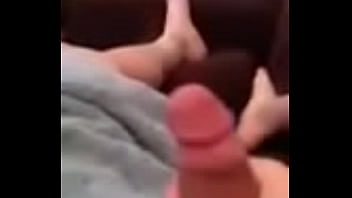 Preview 2 of Sniffing Feet Pantyhose - stroking my huge cock