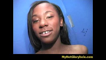 Preview 4 of Gril Pines - MyHotGloryhole.com - Interracial cock gloryhole sucking - video 5