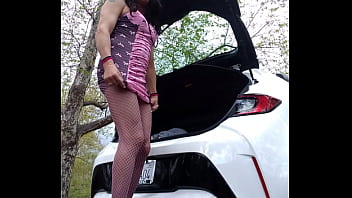 Preview 3 of Japans Chubby - sissy faggot outside