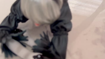 Preview 2 of Rape And Kiss The Shoe - Nier Automata Yorha 2b sexy pose stomach