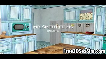 Preview 1 of Xxx Relinquishes - Sexy 3D cartoon housewife getting fucked hard