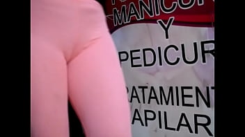 Preview 1 of Smearing Cum All Over - TIA calentona en leggins transparente