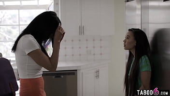 Preview 1 of Big Tites Mom Loura - Stepmom tracked her Korean stepdaughter to her lesbian GFs house