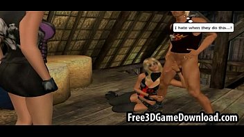 Preview 3 of Beautiful Queeb - Two leather loving 3d cartoon girls from the game