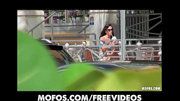 Preview 1 of Brazzer Mom And Babs - Perky brunette Vanessa Sixxx is picked up in public for a quick fuck
