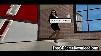 Preview 1 of Hayok Bold Movie - Sexy 3d cartoon business girl goes into the office to suck