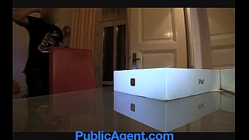 Preview 2 of Undser 10 - PublicAgent Blonde with Huge Boobs win iPad