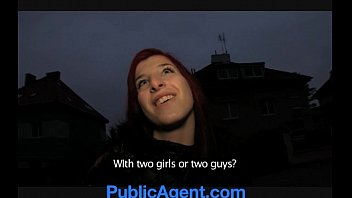 Preview 2 of Kaiis Clit Play In Fishnets - PublicAgent Bara Her pussy gets wet talking about sex