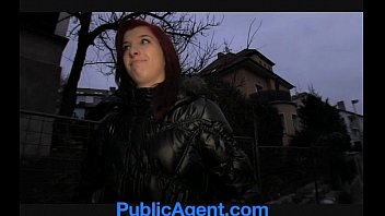 Preview 1 of Kaiis Clit Play In Fishnets - PublicAgent Bara Her pussy gets wet talking about sex