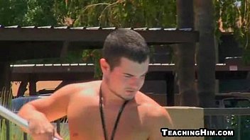 Preview 1 of Lola Lynn Mom - Mature stud gets his cock sucked by a young hunk