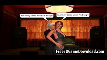Preview 3 of Young Lesbu - Two 3d cartoon lovers from the game dance sexily on the night club