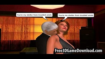 Preview 4 of Young Lesbu - Two 3d cartoon lovers from the game dance sexily on the night club