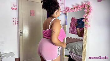 Preview 4 of Bokep Semi Ibu Dan Anak - Chubby Ebony Ripping Nasty Farts