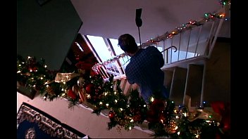 Preview 1 of Ptel Teenvideo - Christmas sex in red lingerie with a busty blonde